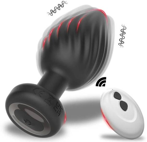 REENTA Maroon Silicone Plug Massager Vibrator for Men