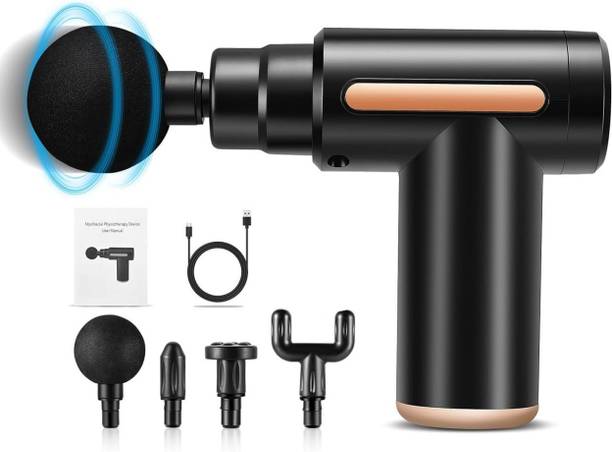 Hespa Powerful Mini Massage Gun Deep Tissue Relief, 6 Speeds, 4 Heads, Travel-Friendly