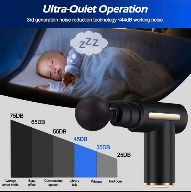 SOBO Silicone head,Rechargeable Mini Massage Gun Lightweight Deep Tissue Massager