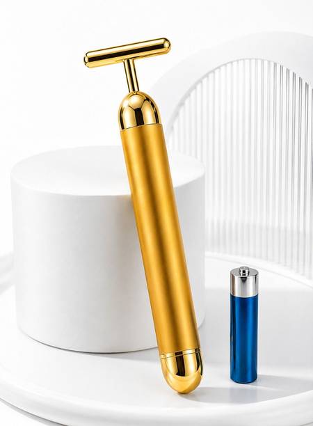 Dazyy 24K Gold Facial Massager T-Shape Sonic Face Sculpting & Jawline Lifting Tool