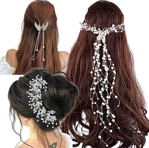 tbh Wedding Anniversary Wear Butterfly Metal Clature, Hair Moti Floral Accessory Hair Band