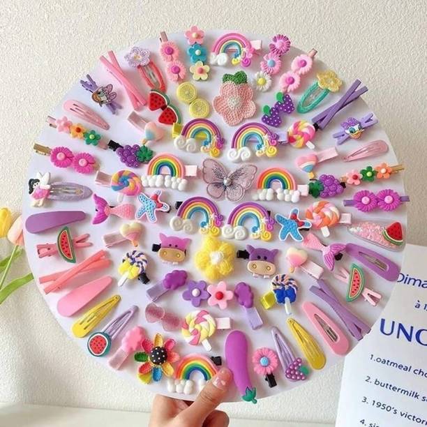 PRAAJKA Kids Baby Girl Hair Clips Set – 14Pcs Cute & Colorful Hair Accessories Hair Accessory Set