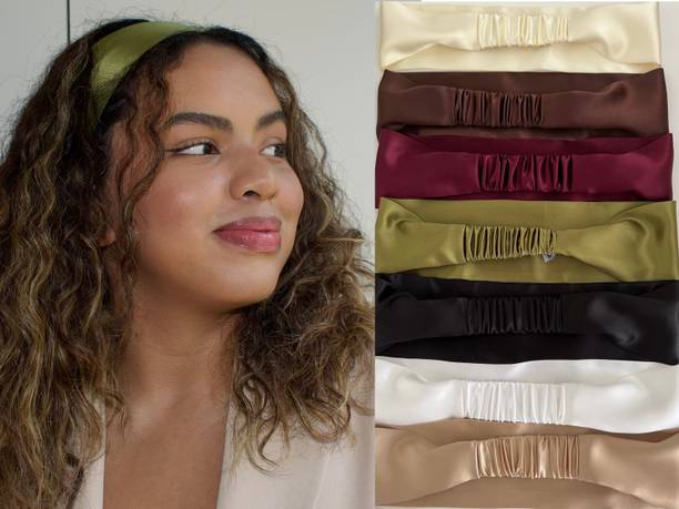 Fariza Silk Yoga Headband, 6 Piece Multicolour Headband Trend, Classic Hairstyles Hair Band