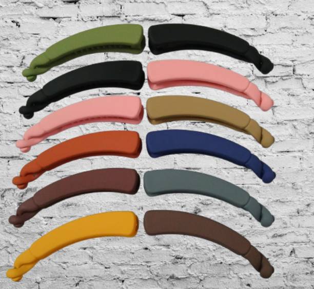 Spongy 12 Piece 8 Cm Hair Clips for Thick hair,Non-slip Ponytail Holder Clip for Women Banana Clip