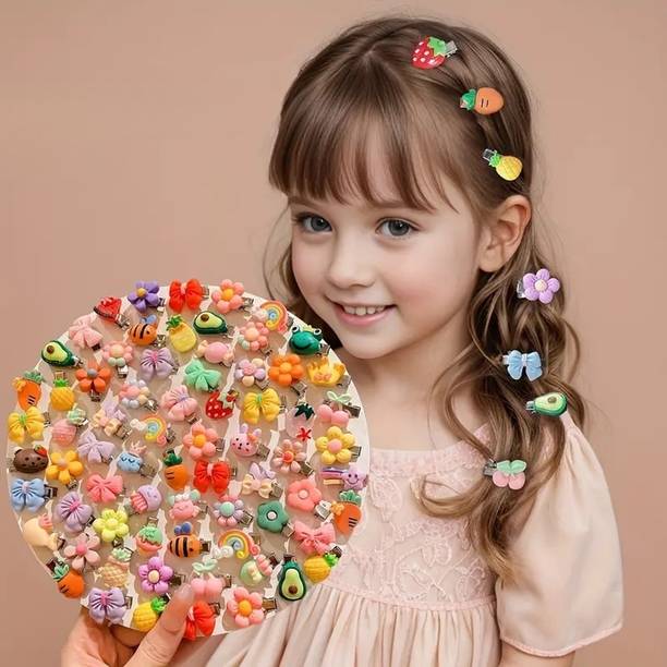 Blubby 50pcs Cute Candy Colour Hair Clips, Side Clips for Kids Girls Women Hair Pin