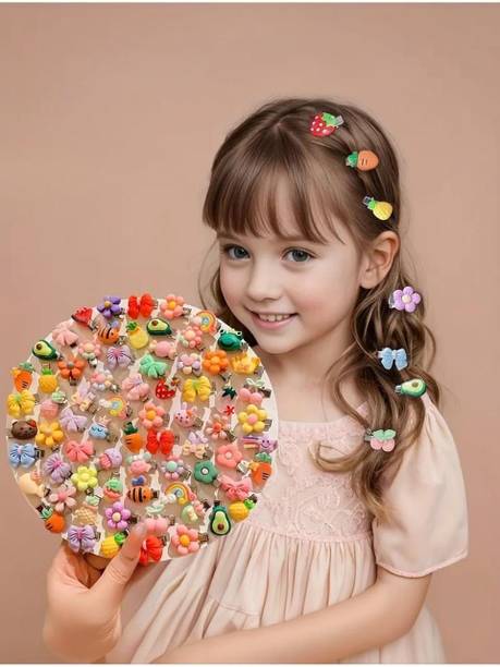 Blubby 50pcs Cute Candy Colour Hair Clips, Side Clips for Kids Girls Women Hair Pin