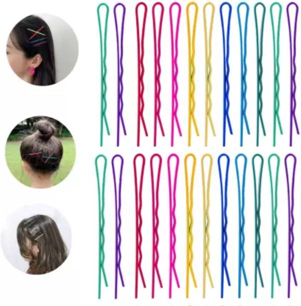 Rubela 20 PCS Multicolor Metal Bobby Hair Pins Non-Slip Hair Clips for Women and Girls Hair Pin