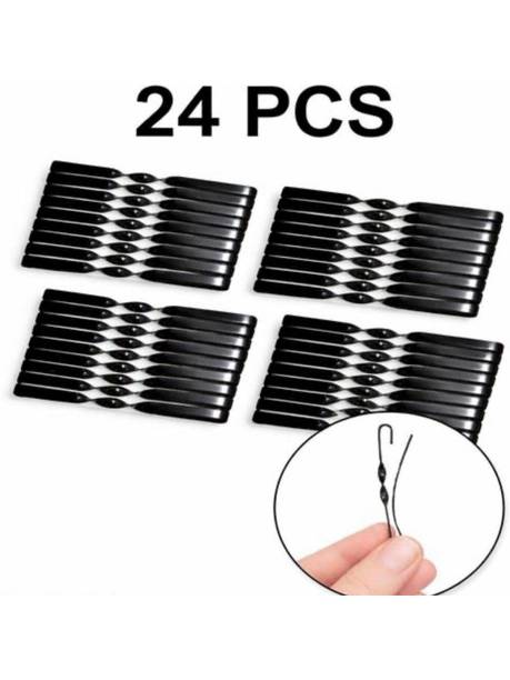 Saca Pack of 24 Black Hair Pins for Women & Girls | Strong Metal Bobby Pins Hair Pin