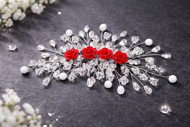 Avni Store Floral pearl hair tiara hair combo