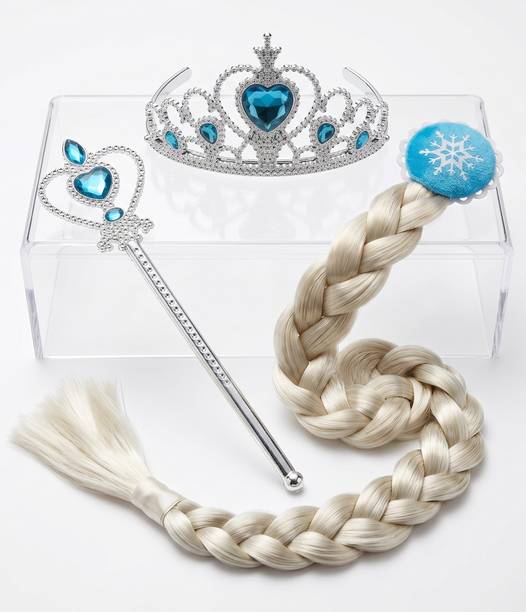 CostumeSphere Barbie/Elsa Hair Accessories Set (Silver) Hair Accessory Set
