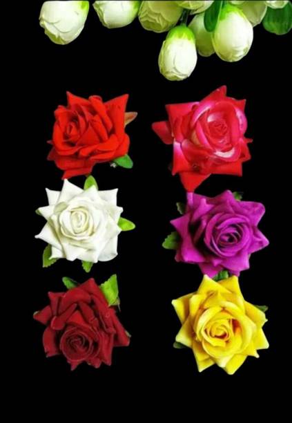 Fascinating diva Multicolor Rose Hair clip Hair Clip