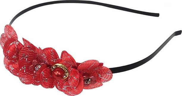 StyleShine Rose Flower Headband Crown Hair Hoop for Woman PACK OF 1 Hair Band