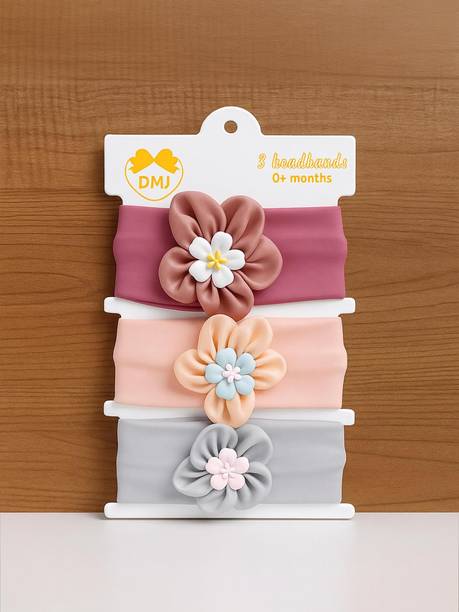 SYGA 3 Pcs Baby Headband Adorable Flower, Bow Design Perfect for Newborn Toddler Baby Head Band