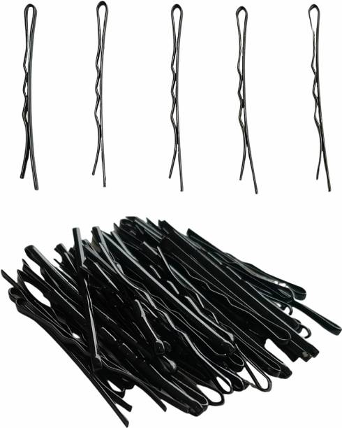 Pia Creations Black Metal Hair pin Bobby Hair Pin for women's (Pack of 100 pins Black). Hair Pin