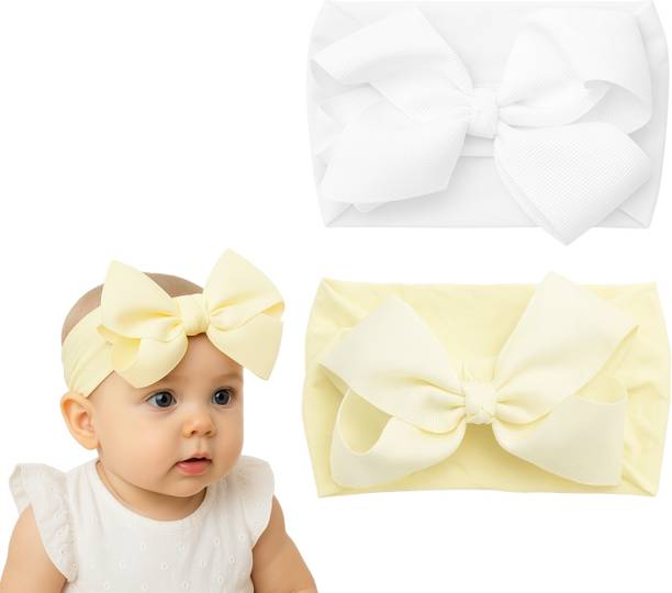 RAINBOW RETAIL Baby Girl Headbands Set – Soft Flower, Bow & Cute Minnie Designs Head Band