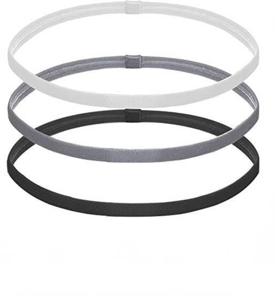 Seeotwo 3 Pieces Thick and Slim Non-Slip Elastic Sports- Athletic Skinny Hair Hair Band