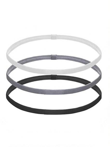 Seeotwo 3 Pieces Thick and Slim Non-Slip Elastic Sports- Athletic Skinny Hair Hair Band