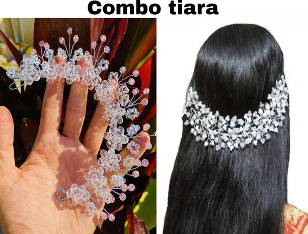imitation jwellers Combo tiaras beautiful Trendy design hair decoration and juda accessories Head Band