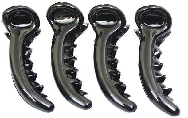 Kalaneet Black Color Banana Hair Clip for Women and Girls 4pcs Banana Clip