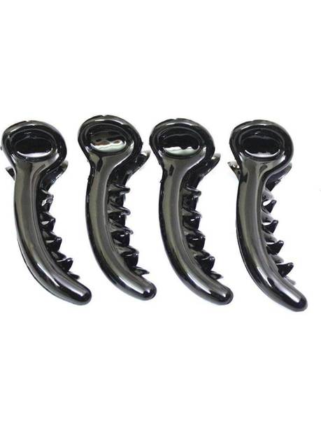 Kalaneet Black Color Banana Hair Clip for Women and Girls 4pcs Banana Clip