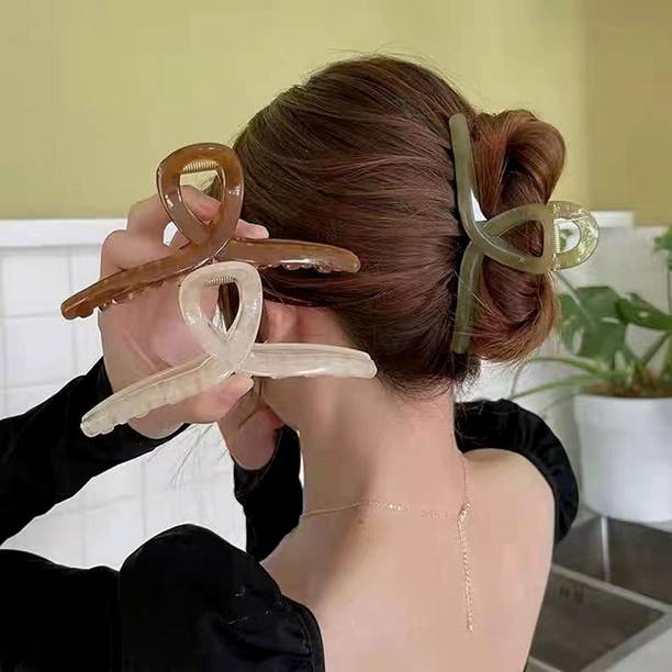 SassyTouch Large Hair Claw Clip Hair Jaw Clamp Clips 4.3 Inch Nonslip Hair Claw Hair Clip