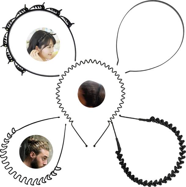IronTab Elegant Hair Band Combo (Pack of 5) – For All Occasions & Daily Hair Band