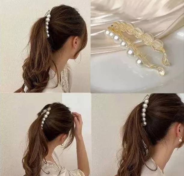 Dreamy Jewels Dreamy Jewels Pearl Hair Clips Banana Clips for Women Banana Clip