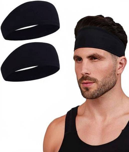 CozyFox Unisex Headbands for Men Women, Sweat Wicking Headbands for Sports PACK OF- 2 Head Band