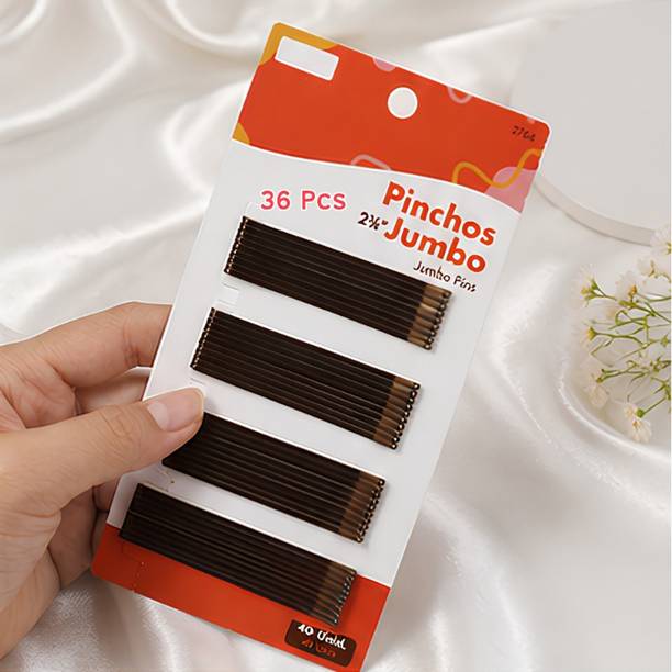 Giggles Boo 36 Pcs Black Bobby Hair Pins | Everyday Hair Styling Accessories Hair Pin