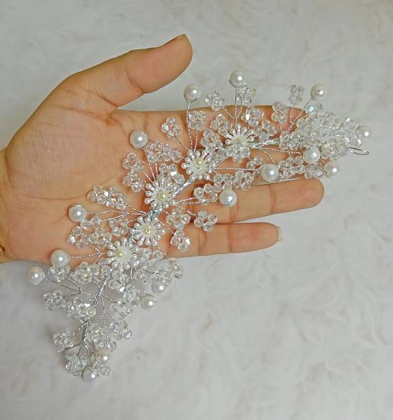 FIABLE COLLECTION Bridal Tiara Wedding Hair Clip /Hair Pins/Hair band/Juda Pin Hair Accessory Set