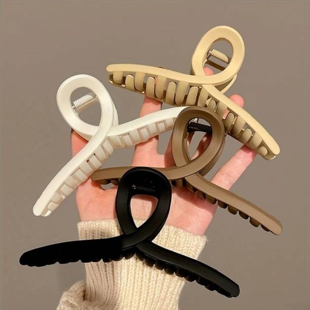 Freebies Sturdy Matte Hair Clip Claw, Big Hair Claw Cluthere for women Set of 4 Hair Clip