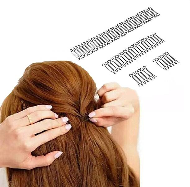 NEWSPARSH Aaya U Shape Wavy Comb U Pin Hair Clip Combs Metal Wire Hair Mini Hair older Hair Accessory Set