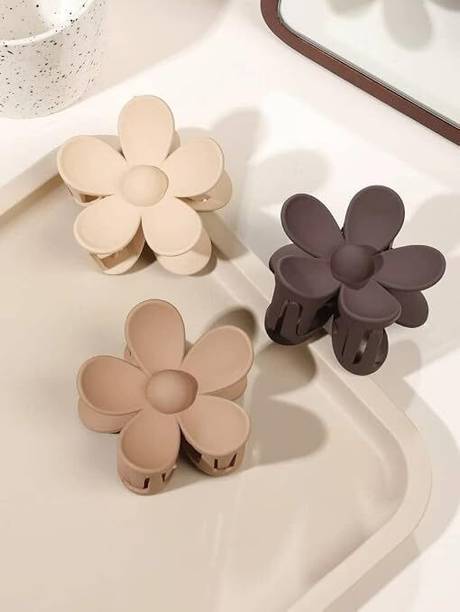 house of common 4PCS Hair Claw Clips – Matte Flower Hair Clips Multicolor Hair Claw