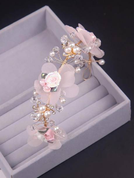 YELLOW CHIMES Hair Vines for Girls Bridal Tiaras Floral Headband Wedding Tiara Hair Hair Pin