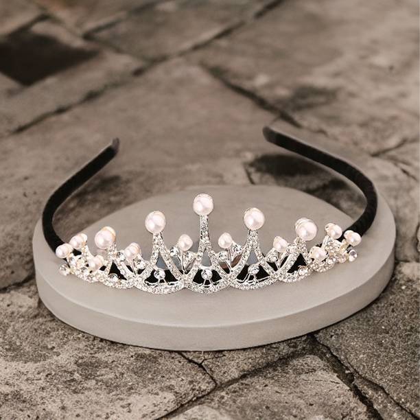 Myra Collection Crown Flower Girl Princess Dress Pearl Wedding Birthday For Girls Hair Band