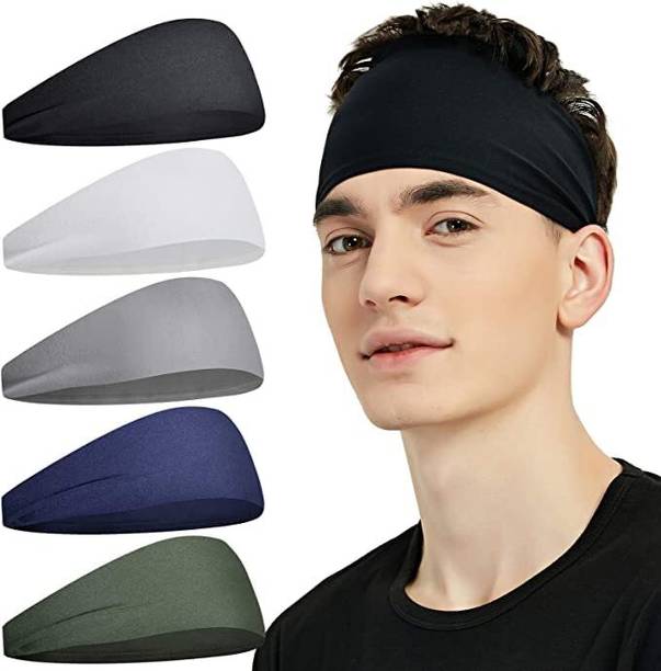 plutoprom Unisex Headbands for Men Women, Sweat Wicking Headbands for Sports Head Band
