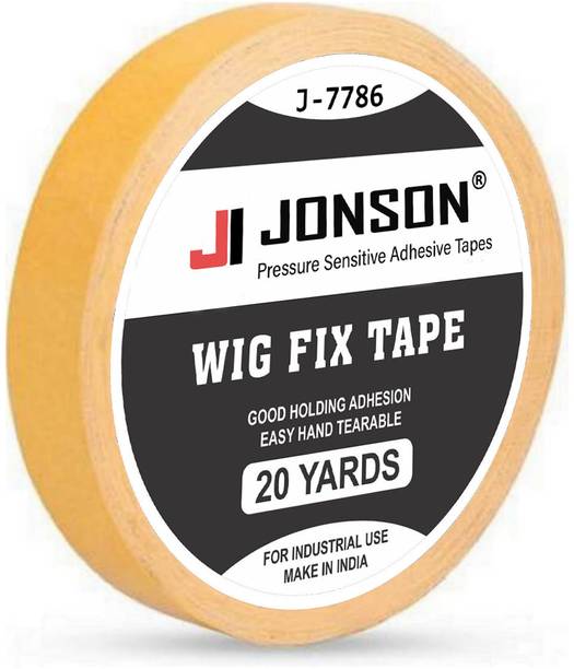 Newlo Jonson 20 Yards Yellow Wig Fix Tape - Strong Adhesive for Wig Application Hair Accessory Set