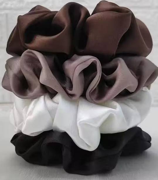 Dreamglow Satin Silk Hair Elastic,Women Fluffy Soft Silk Hair Scrunchies Band Set Rubber Band