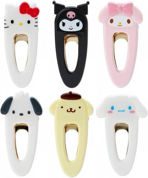 HONEY ACCESSORIES 6Pcs Cute Sanrio Hairpin Bb Clip Hello Kitty Hair clip for Women Girls and kids Hair Clip