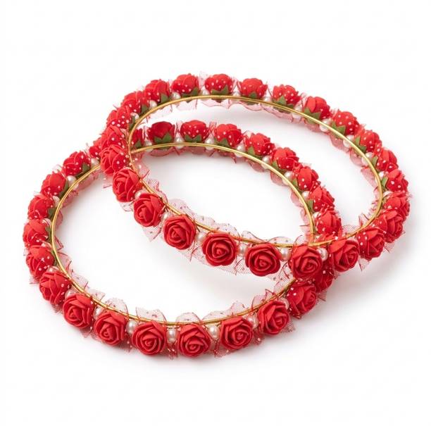 JYAYASI 2 Pcs Rose Flower Tiara Crown Pearl Headband for Women & Girls Hair Band