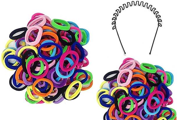 Sharum Crafts neon Hair band Elastic hair Bands stretch hair tie Hair bands for Girls Head Band Price in India