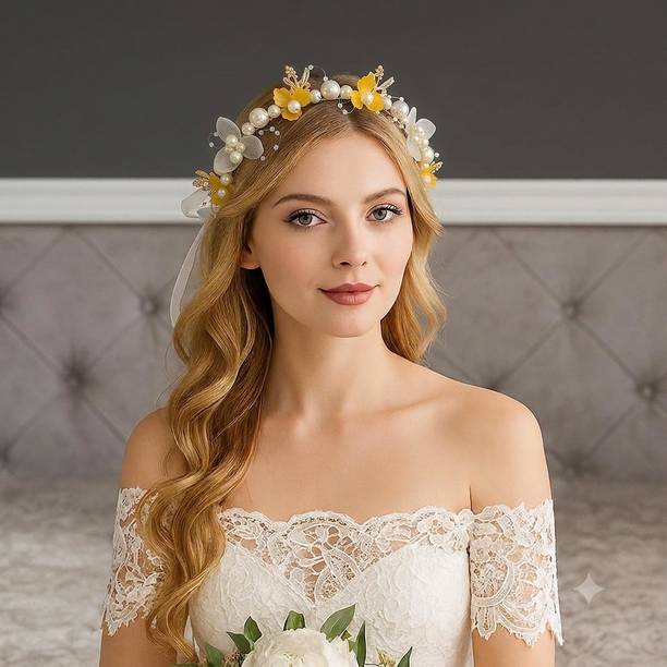 SAMVAT Tiara For Women, Floral Crown Hair Accessories For Kids Girls (Psc-1) Head Band