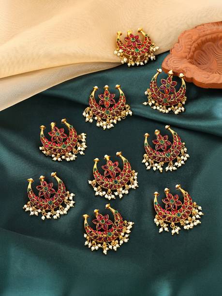 YELLOW CHIMES Hair Accessories for Women Wedding Gold Plated Hair Choti Bridal Jewellery Hair Pin