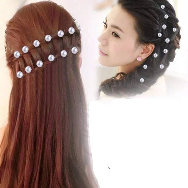 SUKUN Moti U Pin, Juda Pin, Bobby Pins for Women and Girls,Bridal(Pack Of 9) Hair Pin