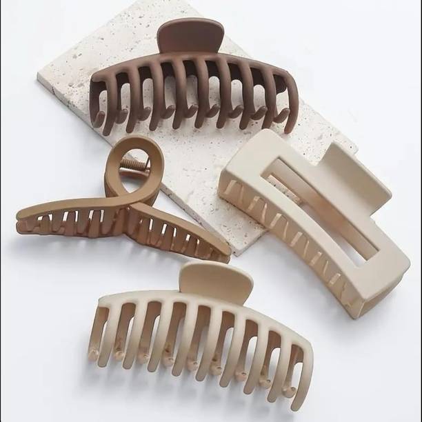 Kaima 4 PCS Trendy Matte Hair Claw Clips For Women & Girls Hair Clip