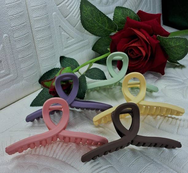 Kaima 5 PCS Trendy Matte Hair Claw Clips For Women & Girls Hair Clip