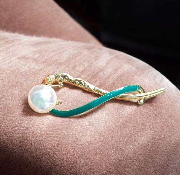 Sparkling Dazzle 1Pc Women Pearl Twisted Decor Fashionable Hair Clip For Daily Decoration Banana Clip