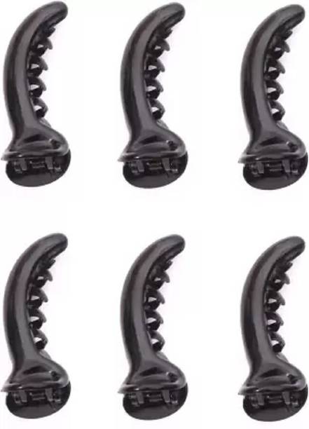 MANMORA SMALL SIZE BLACK COLOR HAIR BANANA CLIP FOR GIRLS PACK OF 6 Banana Clip