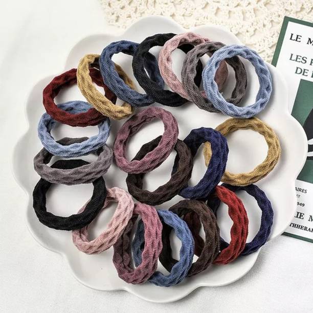 Myra Collection 20PCS Women Simple Basic Elastic Hair Bands Ties Scrunchie Ponytail Holder Rubber Bands Girls' Fashion Headband Hair Accessories Rubber Band