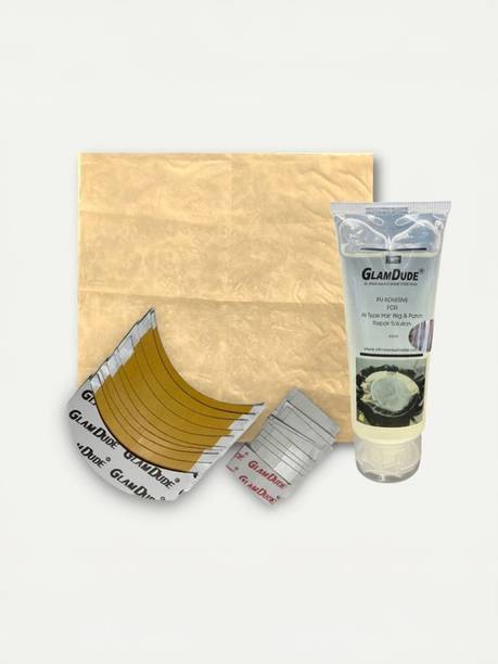 GLAMDUDE PU Adhesive Hair Patch Repairing KIT ( 60ml ) Hair Accessory Set
